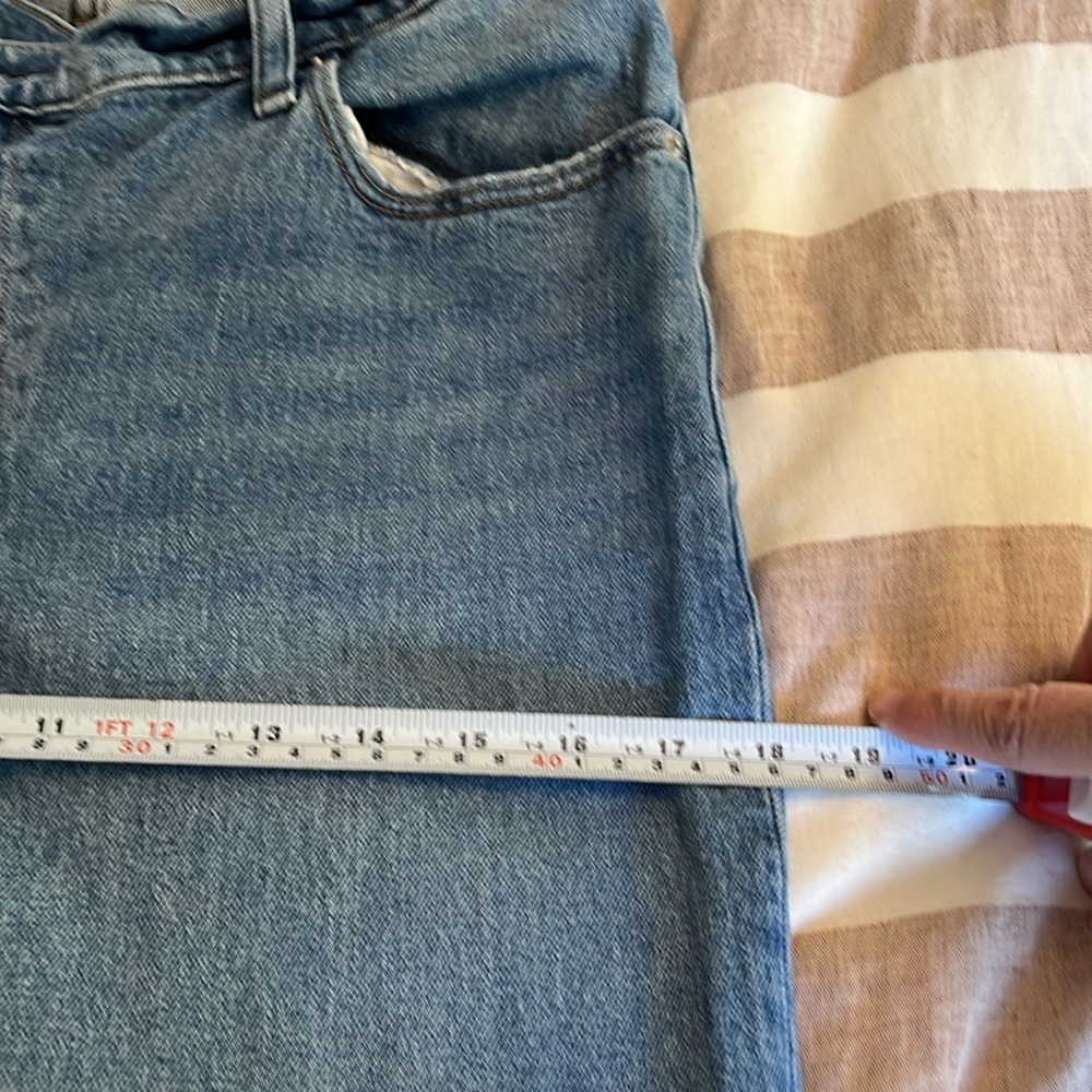 Abercrombie & Fitch The 90's Straight Ultra High Rise Criss Cross Size 28R - Picture 12 of 14